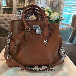 Michael Kors Medium Hamilton Tan Leather Bag